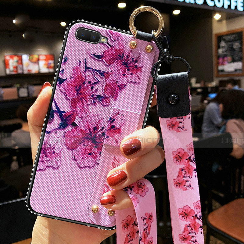 Coque Silicone Fleurs Souple Couleur Unie Etui Housse S04 pour Oppo R15X Plus