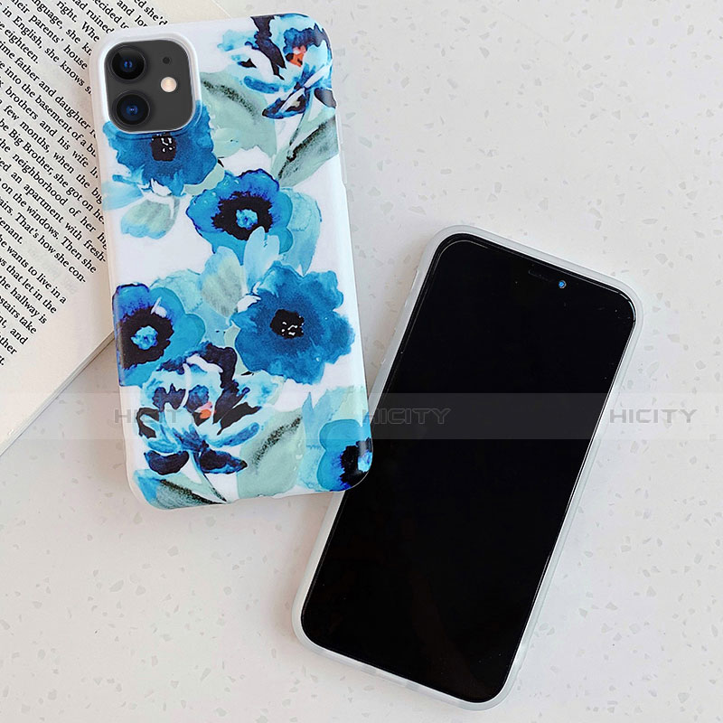 Coque Silicone Fleurs Souple Couleur Unie Etui Housse S05 pour Apple iPhone 11 Plus