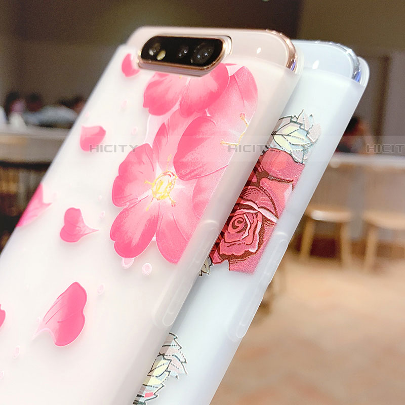 Coque Silicone Fleurs Souple Couleur Unie Etui Housse S05 pour Samsung Galaxy A90 4G Plus