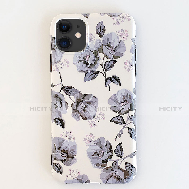 Coque Silicone Fleurs Souple Couleur Unie Etui Housse S07 pour Apple iPhone 11 Plus