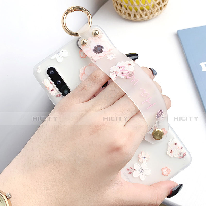 Coque Silicone Fleurs Souple Couleur Unie Etui Housse S07 pour Huawei P30 Plus