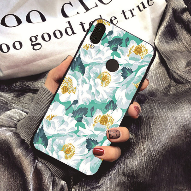 Coque Silicone Fleurs Souple Couleur Unie pour Huawei Nova 3e Mixte Plus