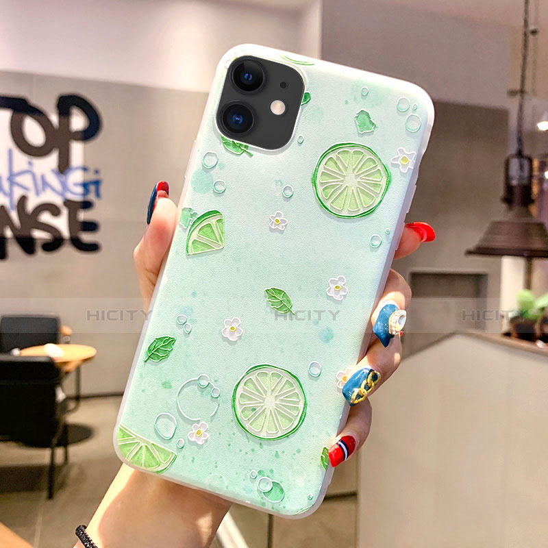 Coque Silicone Fruit Souple Couleur Unie Etui Housse C01 pour Apple iPhone 11 Plus