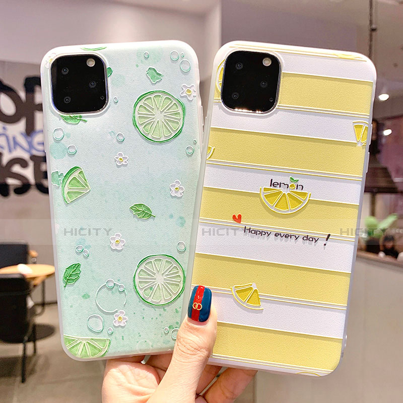 Coque Silicone Fruit Souple Couleur Unie Etui Housse C01 pour Apple iPhone 11 Pro Plus