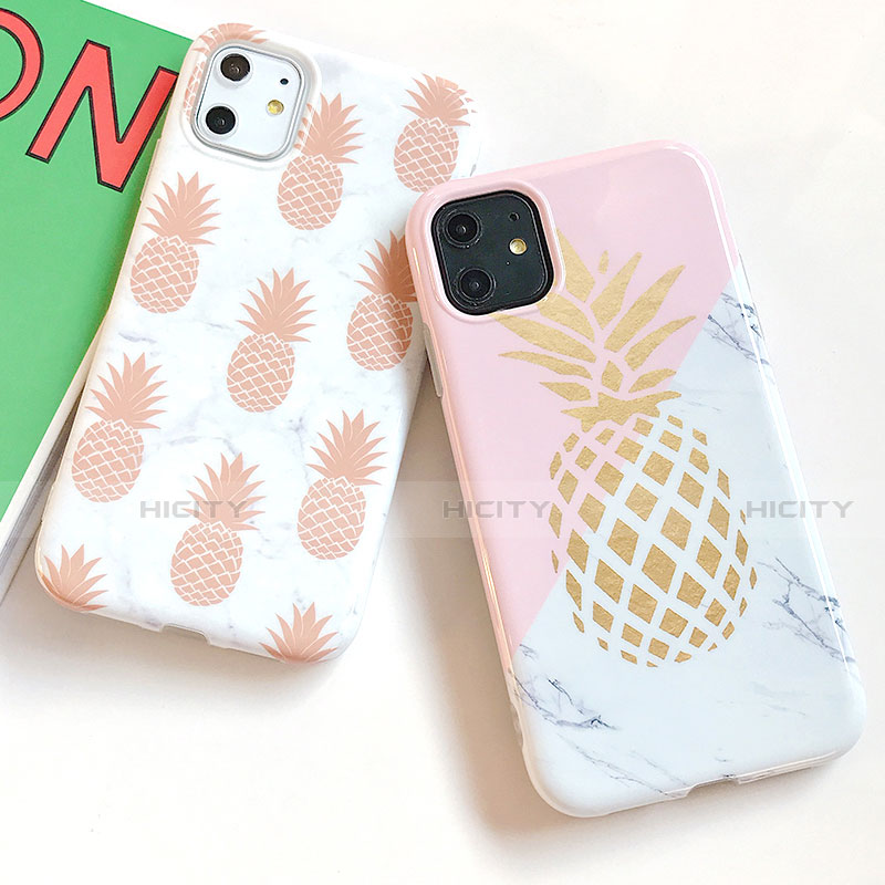 Coque Silicone Fruit Souple Couleur Unie Etui Housse pour Apple iPhone 11 Plus