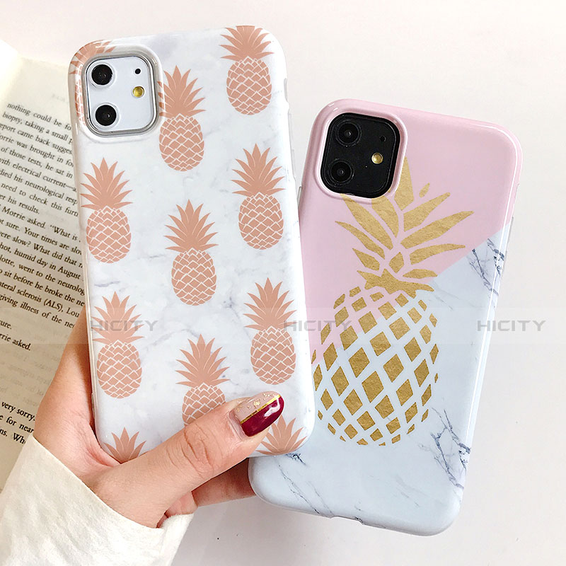 Coque Silicone Fruit Souple Couleur Unie Etui Housse pour Apple iPhone 11 Plus