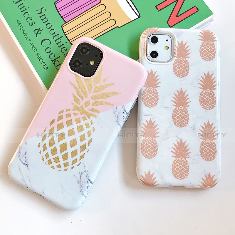 Coque Silicone Fruit Souple Couleur Unie Etui Housse pour Apple iPhone 11 Plus