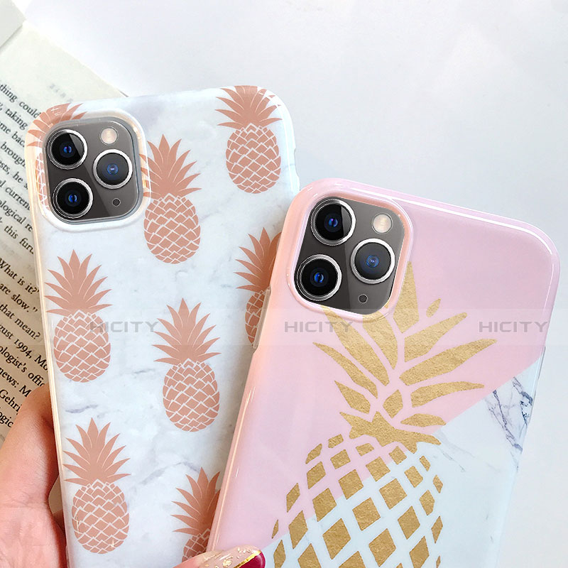 Coque Silicone Fruit Souple Couleur Unie Etui Housse pour Apple iPhone 11 Pro Plus