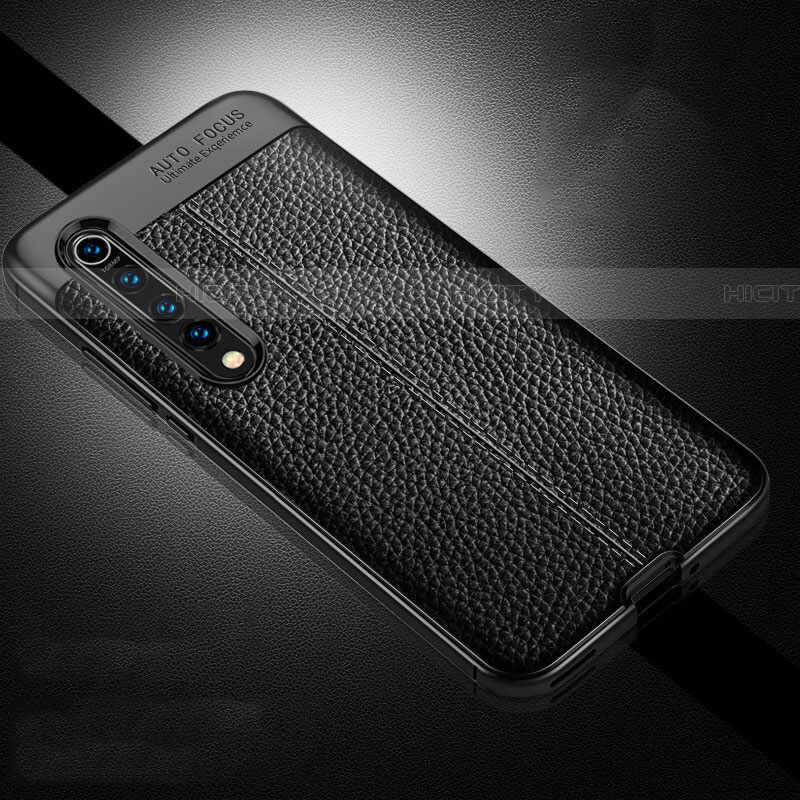 Coque Silicone Gel Motif Cuir Housse Etui A01 pour Xiaomi Mi 10 Noir Plus