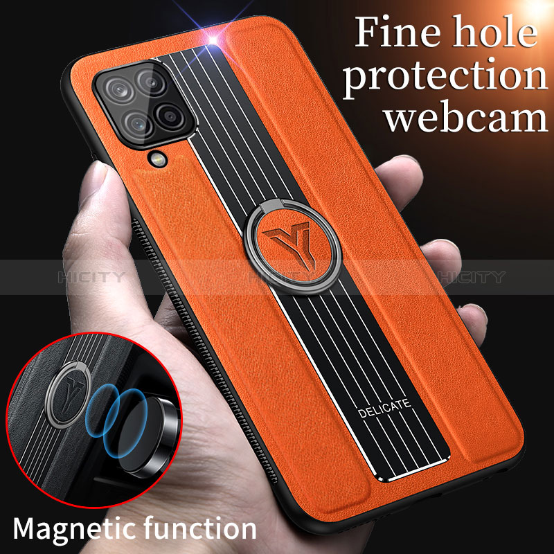 Coque Silicone Gel Motif Cuir Housse Etui avec Magnetique FL1 pour Samsung Galaxy A12 5G Plus