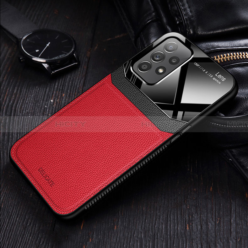 Coque Silicone Gel Motif Cuir Housse Etui avec Magnetique FL1 pour Samsung Galaxy A23 4G Plus