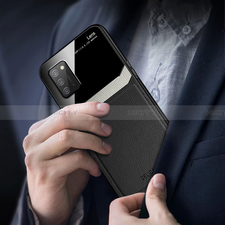 Coque Silicone Gel Motif Cuir Housse Etui avec Magnetique FL1 pour Samsung Galaxy F02S SM-E025F Plus