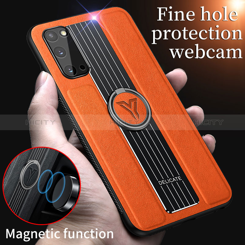 Coque Silicone Gel Motif Cuir Housse Etui avec Magnetique FL1 pour Samsung Galaxy S20 Plus