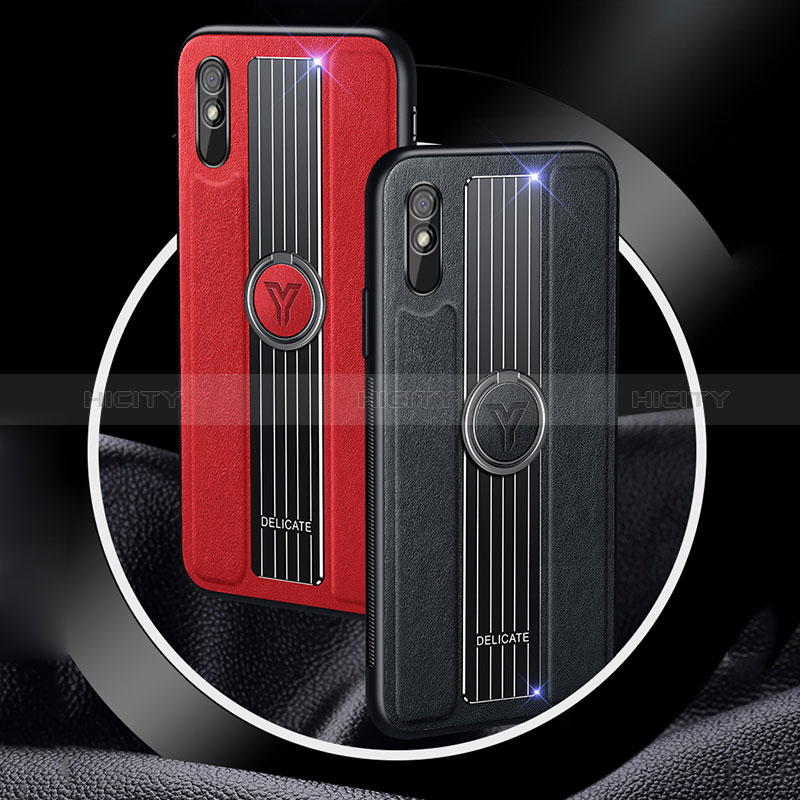 Coque Silicone Gel Motif Cuir Housse Etui avec Magnetique FL1 pour Xiaomi Redmi 9AT Plus