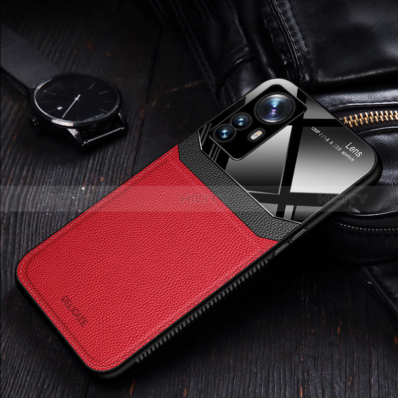 Coque Silicone Gel Motif Cuir Housse Etui avec Magnetique FL2 pour Xiaomi Redmi K50 Ultra 5G Plus