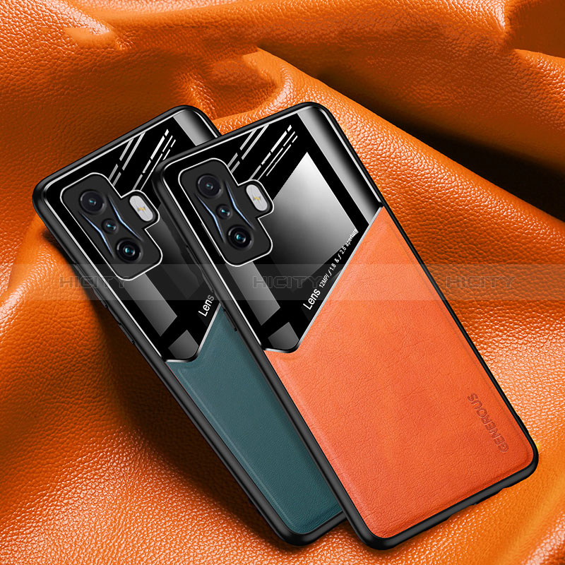 Coque Silicone Gel Motif Cuir Housse Etui avec Magnetique pour Xiaomi Redmi K50 Gaming 5G Plus