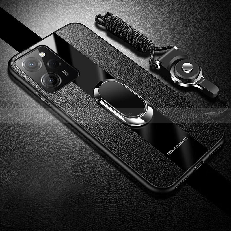 Coque Silicone Gel Motif Cuir Housse Etui avec Magnetique S01 pour Xiaomi Poco X5 Pro 5G Plus