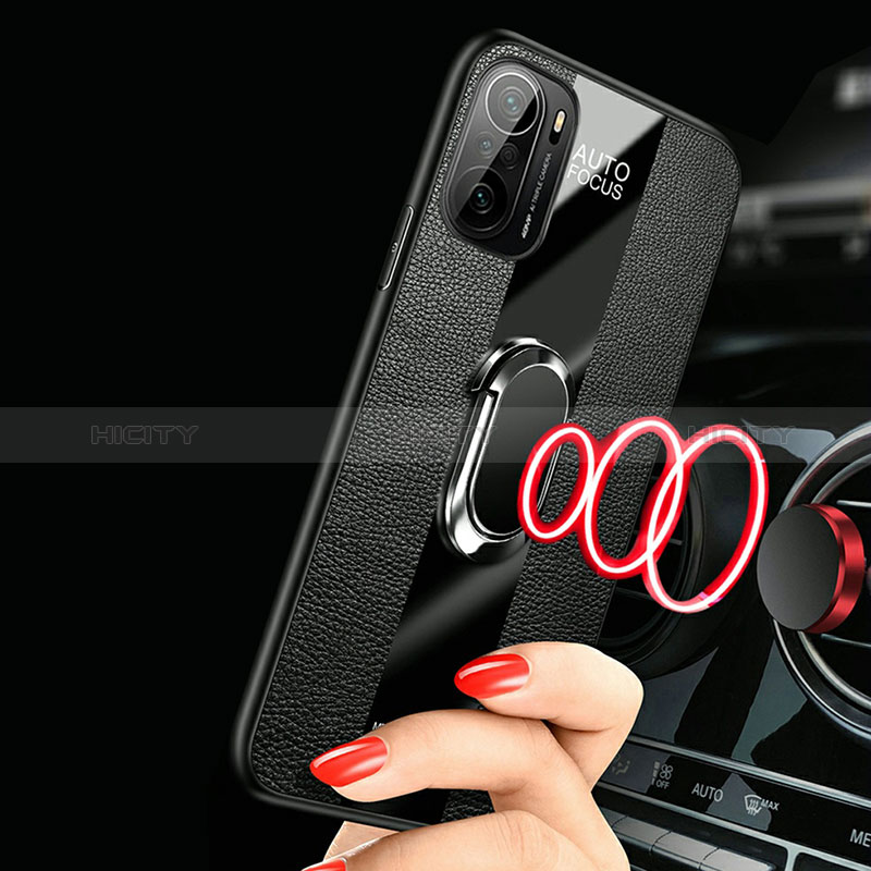 Coque Silicone Gel Motif Cuir Housse Etui avec Magnetique S01 pour Xiaomi Redmi K40 Pro 5G Plus