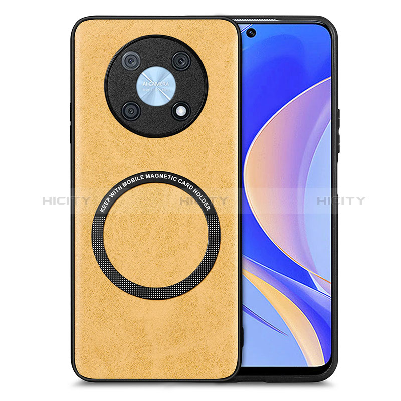 Coque Silicone Gel Motif Cuir Housse Etui avec Magnetique S02D pour Huawei Enjoy 50 Pro Plus