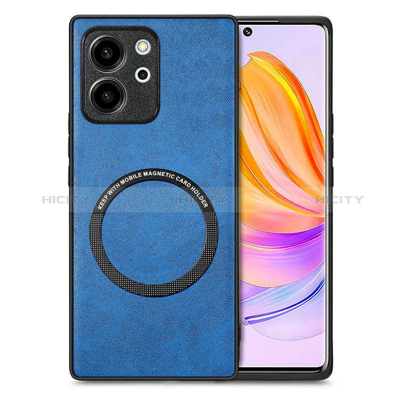 Coque Silicone Gel Motif Cuir Housse Etui avec Magnetique S02D pour Huawei Honor 80 SE 5G Plus