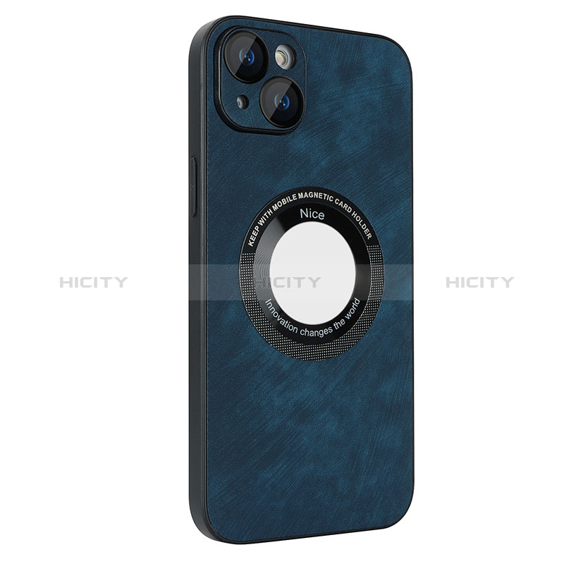 Coque Silicone Gel Motif Cuir Housse Etui avec Magnetique S07D pour Apple iPhone 13 Plus