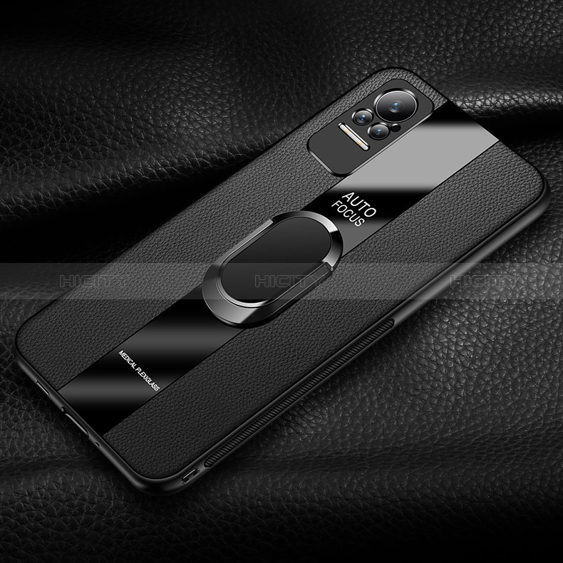 Coque Silicone Gel Motif Cuir Housse Etui avec Support Bague Anneau Aimante Magnetique PB1 pour Xiaomi Civi 1S 5G Plus