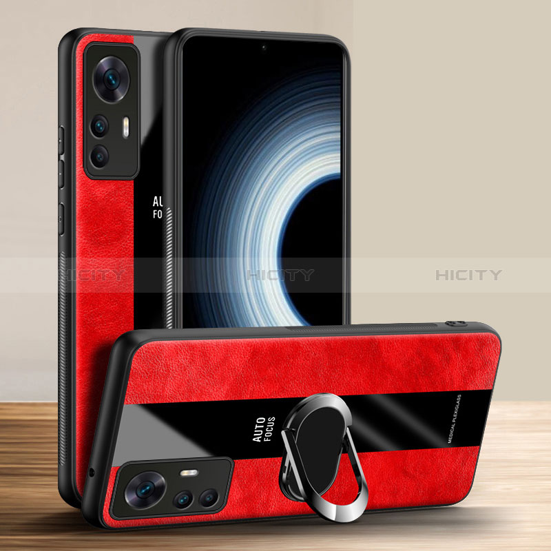 Coque Silicone Gel Motif Cuir Housse Etui avec Support Bague Anneau Aimante Magnetique PB1 pour Xiaomi Mi 12T Pro 5G Plus