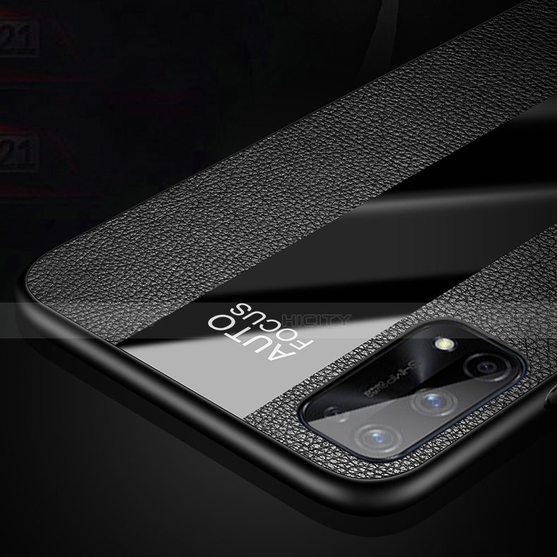 Coque Silicone Gel Motif Cuir Housse Etui avec Support Bague Anneau Aimante Magnetique S02 pour Oppo K7x 5G Plus