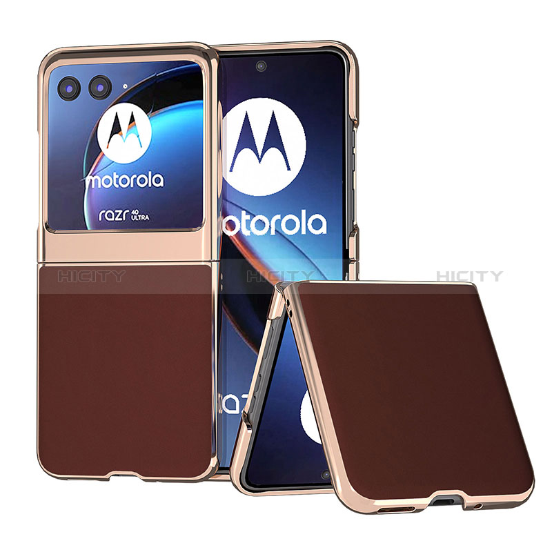 Coque Silicone Gel Motif Cuir Housse Etui B01H pour Motorola Moto Razr 40 Ultra 5G Plus