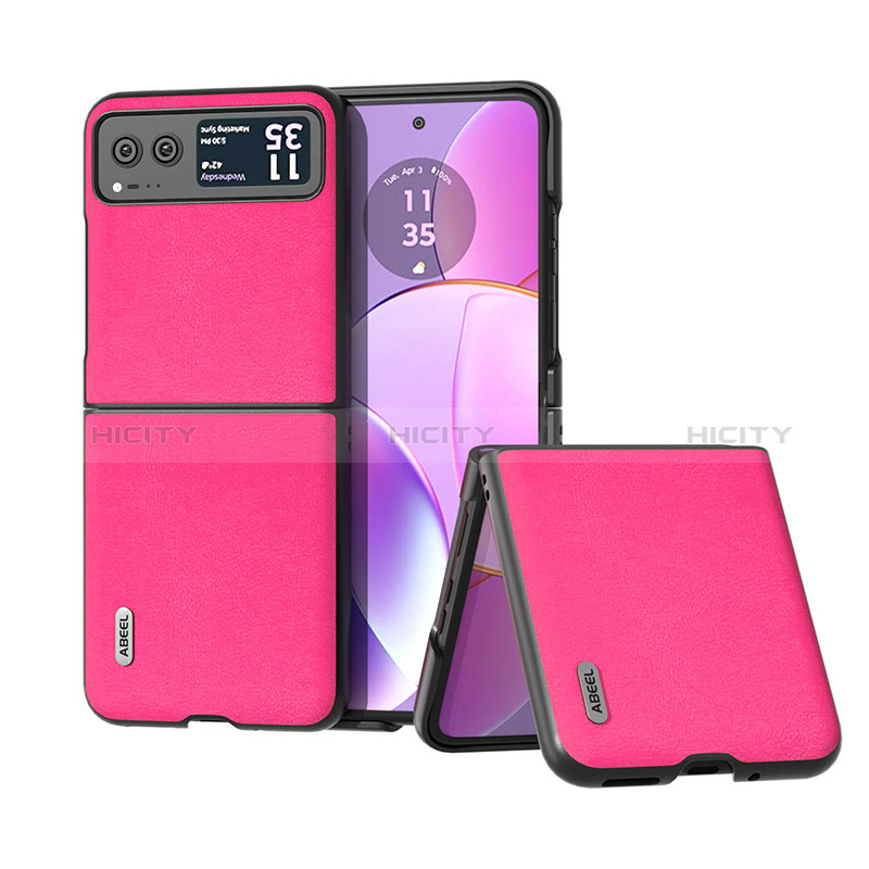 Coque Silicone Gel Motif Cuir Housse Etui B02H pour Motorola Moto Razr 40 5G Plus