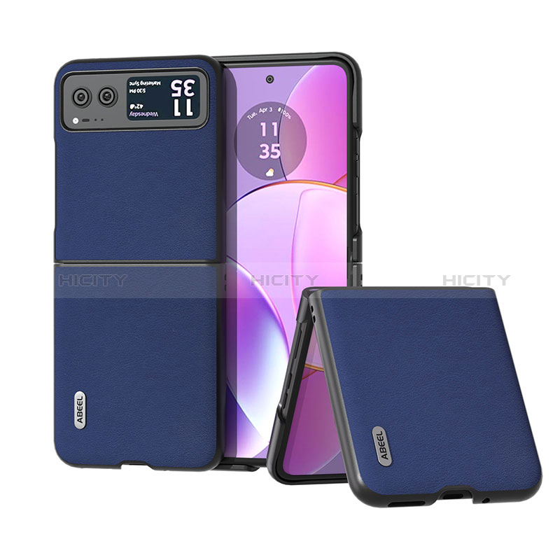 Coque Silicone Gel Motif Cuir Housse Etui B02H pour Motorola Moto Razr 40 5G Plus