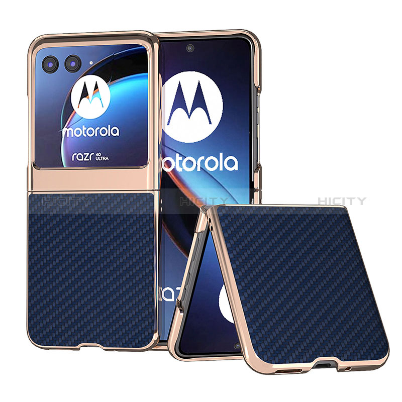 Coque Silicone Gel Motif Cuir Housse Etui B04H pour Motorola Moto Razr 40 Ultra 5G Plus