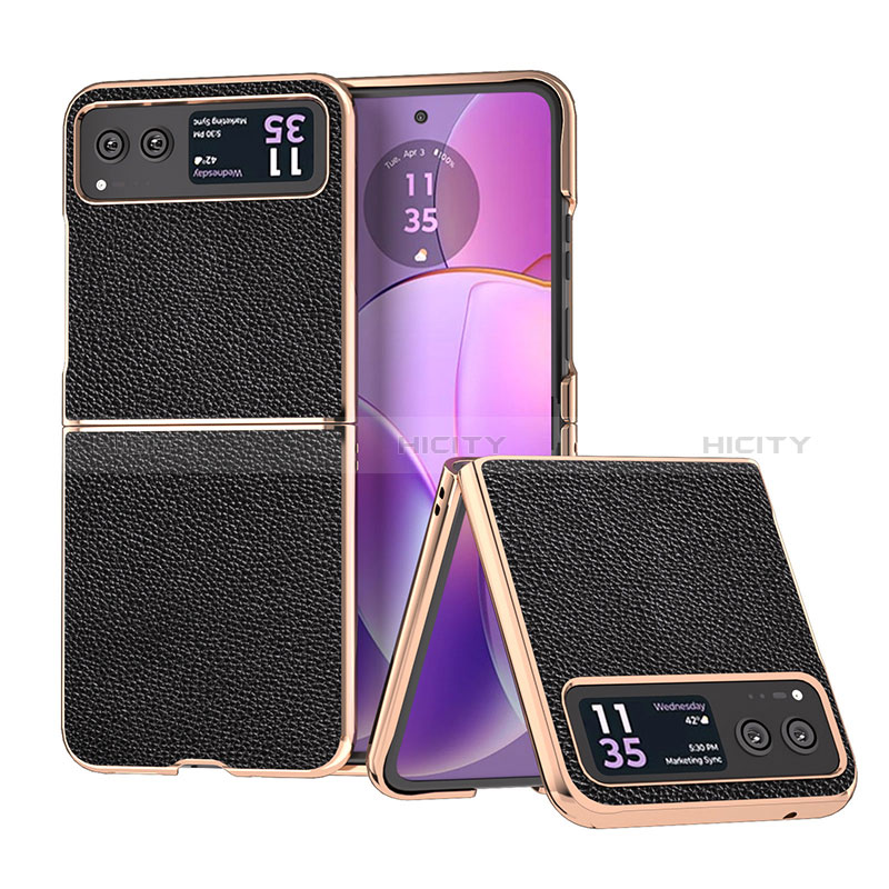 Coque Silicone Gel Motif Cuir Housse Etui B08H pour Motorola Moto Razr 40 5G Plus