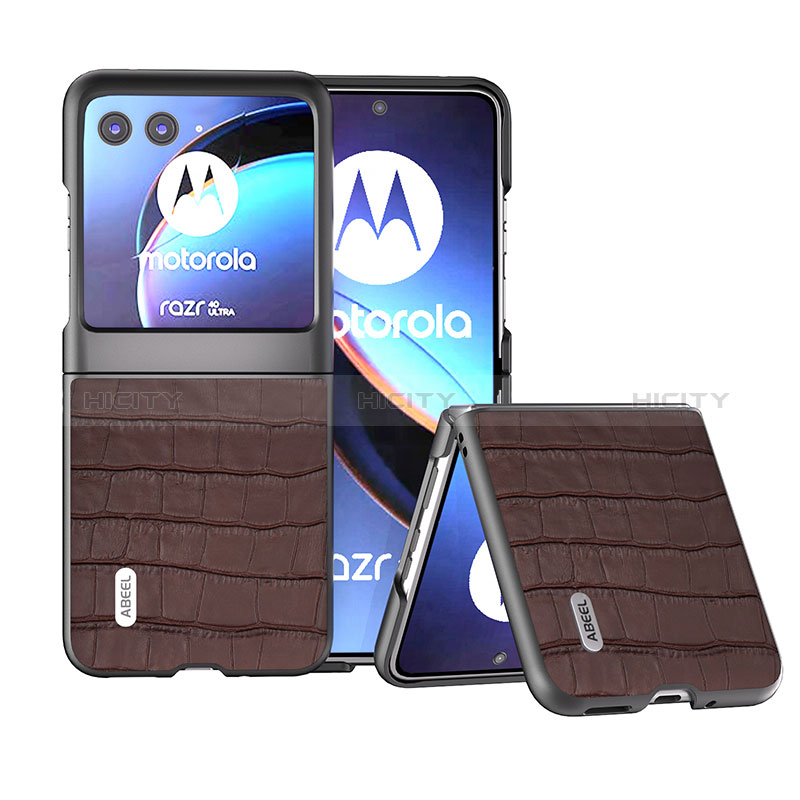 Coque Silicone Gel Motif Cuir Housse Etui B11H pour Motorola Moto Razr 40 Ultra 5G Plus