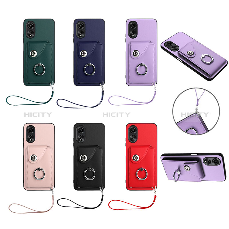 Coque Silicone Gel Motif Cuir Housse Etui BF1 pour Oppo A78 5G Plus