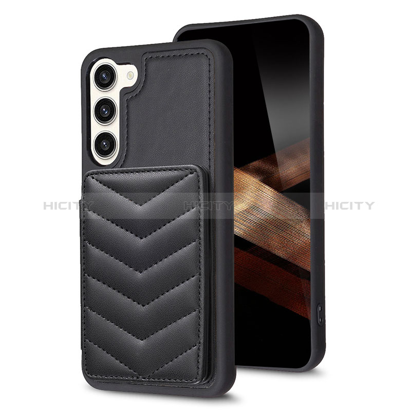 Coque Silicone Gel Motif Cuir Housse Etui BF1 pour Samsung Galaxy S24 5G Noir Plus