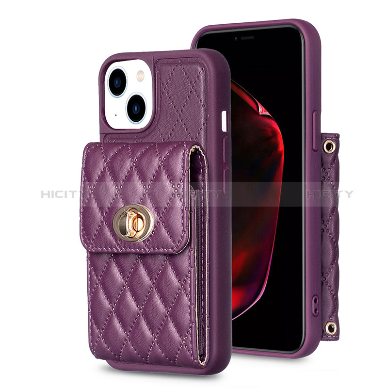 Coque Silicone Gel Motif Cuir Housse Etui BF2 pour Apple iPhone 13 Plus