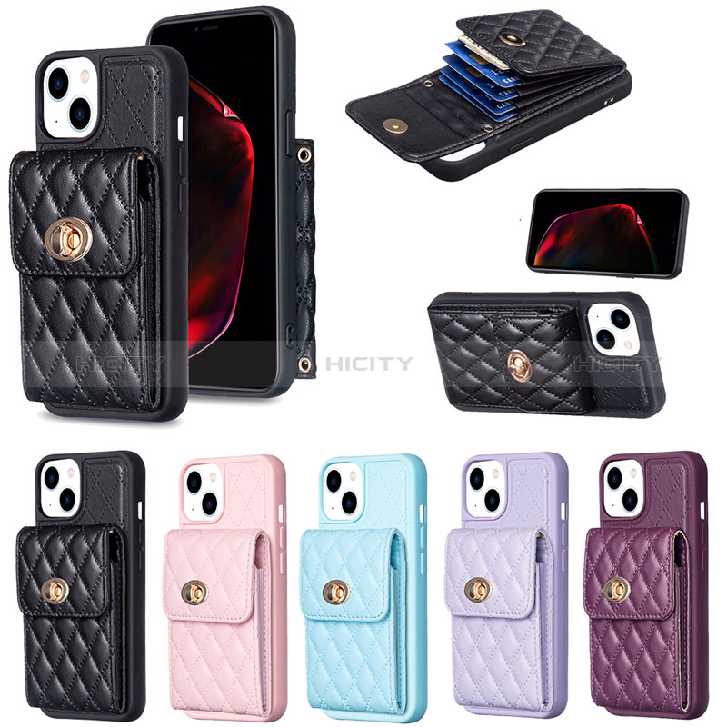 Coque Silicone Gel Motif Cuir Housse Etui BF2 pour Apple iPhone 13 Plus