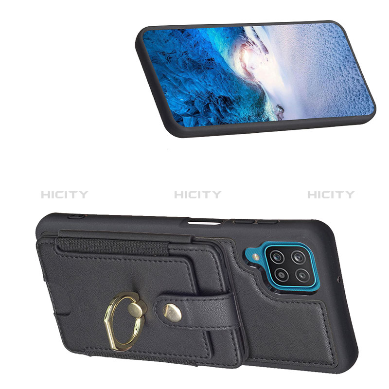 Coque Silicone Gel Motif Cuir Housse Etui BF2 pour Samsung Galaxy A12 Plus