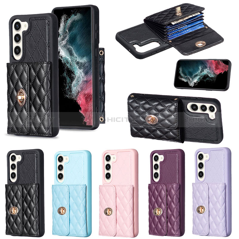 Coque Silicone Gel Motif Cuir Housse Etui BF3 pour Samsung Galaxy S22 Plus 5G Plus