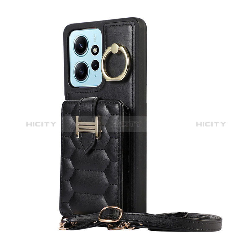 Coque Silicone Gel Motif Cuir Housse Etui BF3 pour Xiaomi Redmi Note 12 4G Noir Plus