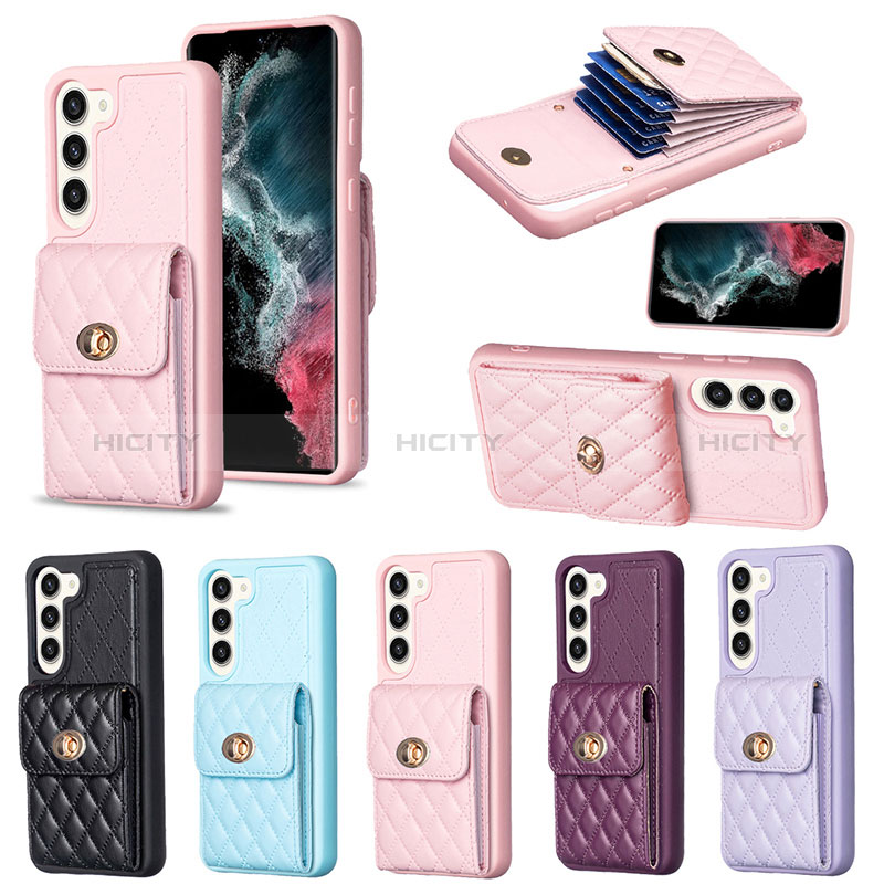 Coque Silicone Gel Motif Cuir Housse Etui BF4 pour Samsung Galaxy S22 5G Plus