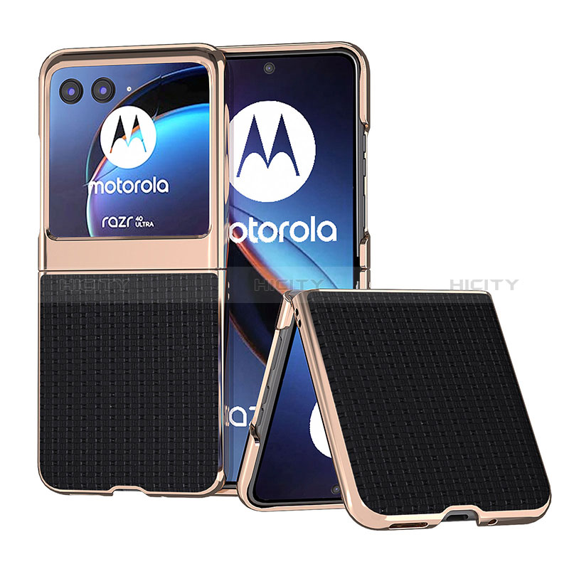 Coque Silicone Gel Motif Cuir Housse Etui BH10 pour Motorola Moto Razr 40 Ultra 5G Plus