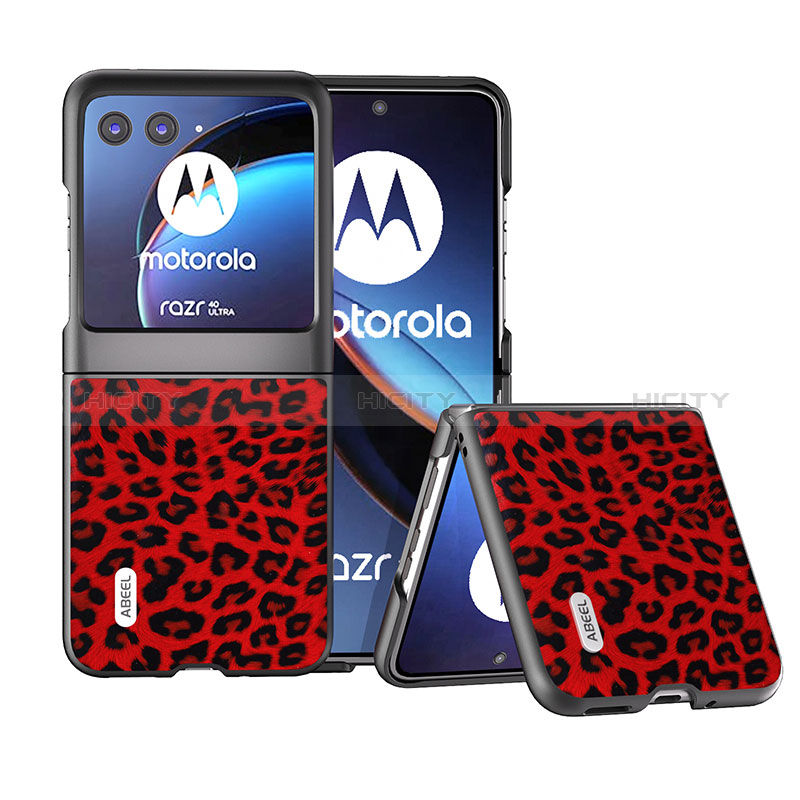 Coque Silicone Gel Motif Cuir Housse Etui BH2 pour Motorola Moto Razr 40 Ultra 5G Plus