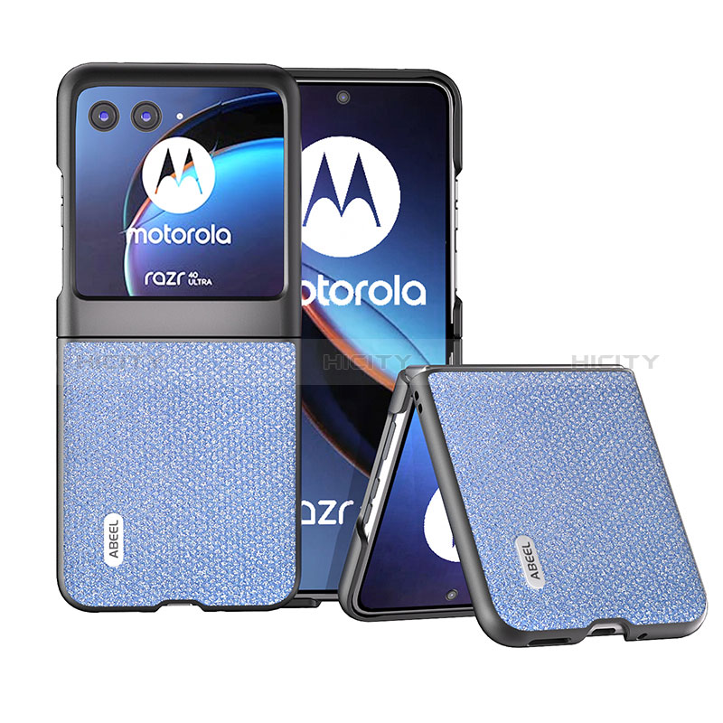 Coque Silicone Gel Motif Cuir Housse Etui BH6 pour Motorola Moto Razr 40 Ultra 5G Plus