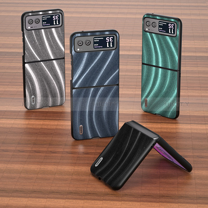 Coque Silicone Gel Motif Cuir Housse Etui BH8 pour Motorola Moto Razr 40 5G Plus