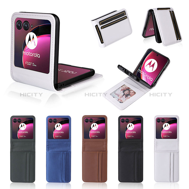 Coque Silicone Gel Motif Cuir Housse Etui BY1 pour Motorola Moto Razr 40 Ultra 5G Plus