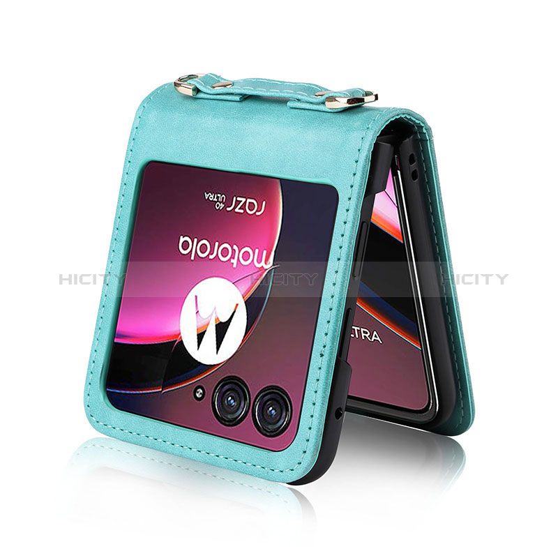 Coque Silicone Gel Motif Cuir Housse Etui BY5 pour Motorola Moto Razr 40 Ultra 5G Plus