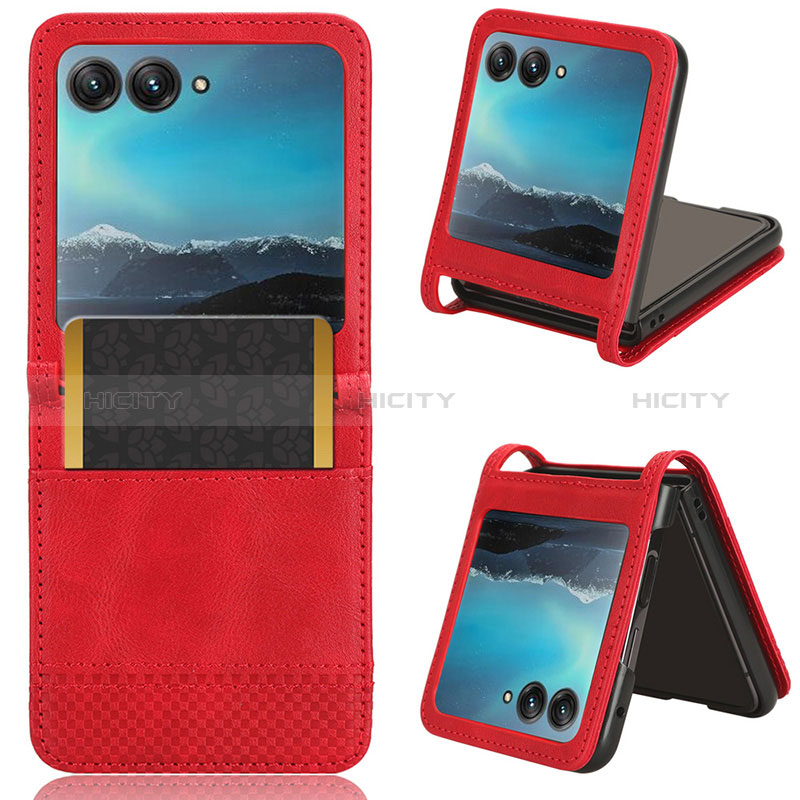 Coque Silicone Gel Motif Cuir Housse Etui BY7 pour Motorola Moto Razr 40 Ultra 5G Plus