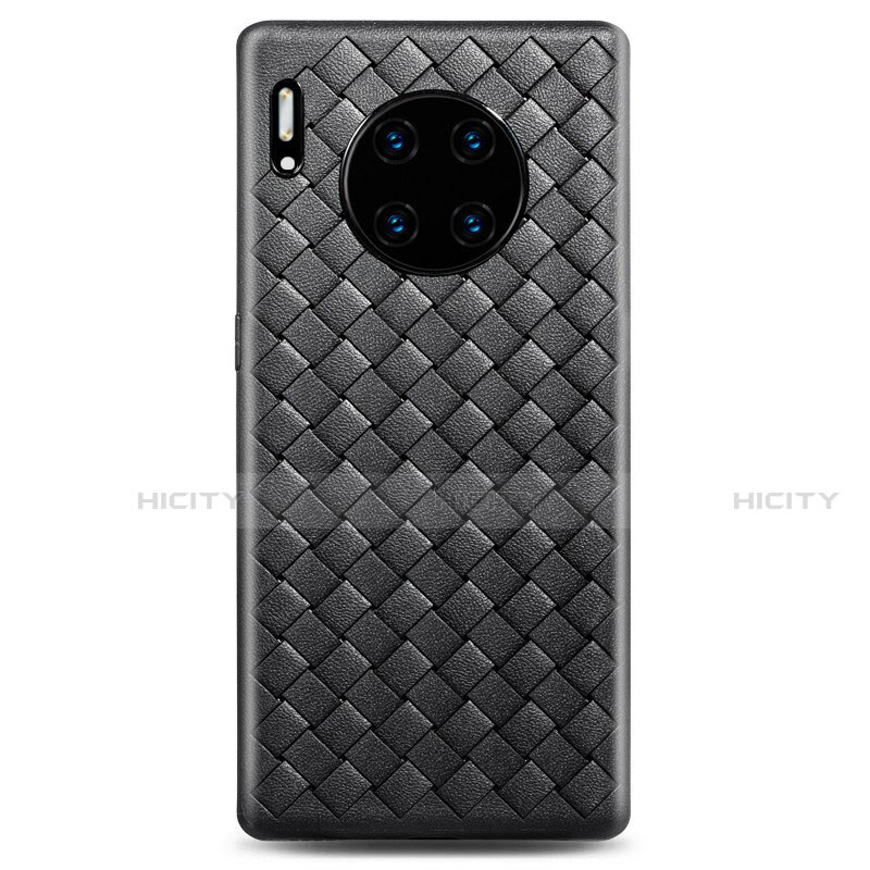 Coque Silicone Gel Motif Cuir Housse Etui D01 pour Huawei Mate 30 5G Noir Plus